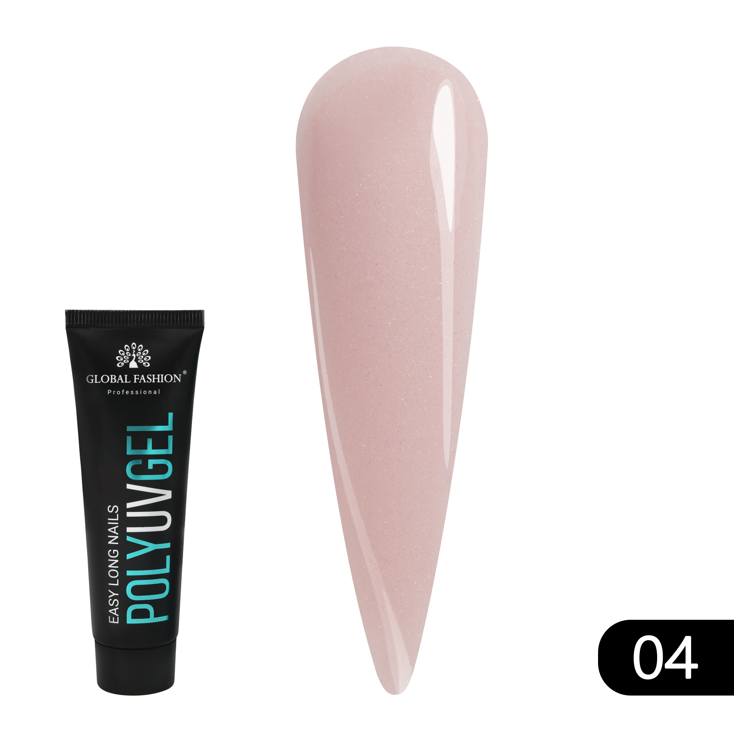 Polygel with shimmer (Полигель с шиммером) Global Fashion 30 г 04