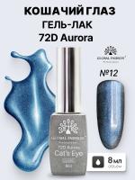 Гель лак кошачий глаз 72D Aurora, 12