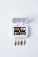 Палетка гель-красок для дизайна ногтей, Global Fashion, Painting gel shimmer, 4 цвета