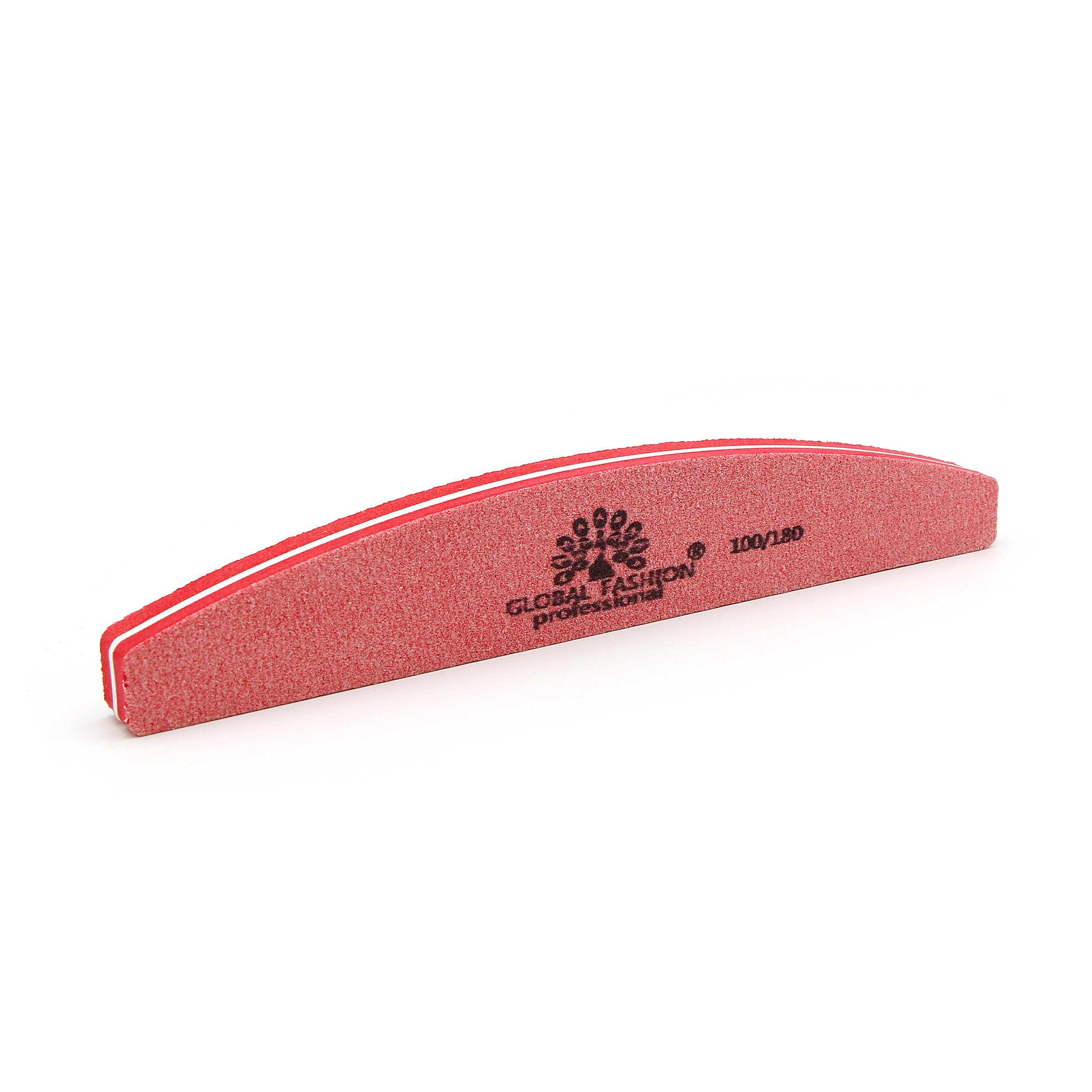 Пилочка баф для ногтей Global Fashion 100/180, coral