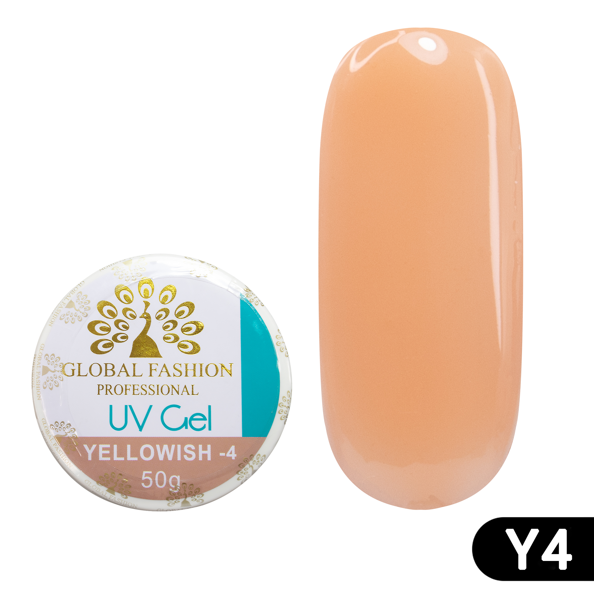 Гель для моделирования ногтей Global Fashion 50 гр Yellowish-4