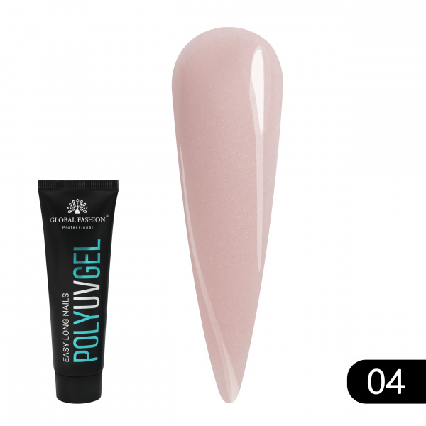 Polygel with shimmer (Полигель с шиммером) Global Fashion 30 г 04