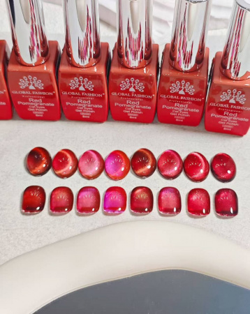 Гель лак кошачий глаз Red Pomegranate, 05, 8мл 
