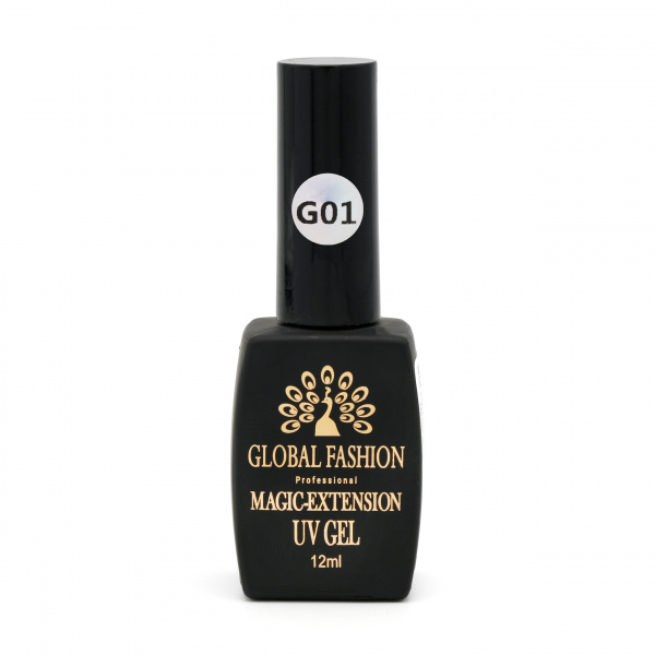 Гель Global Fashion с шиммером Magic-Extension 12 мл № 1  прозрачный