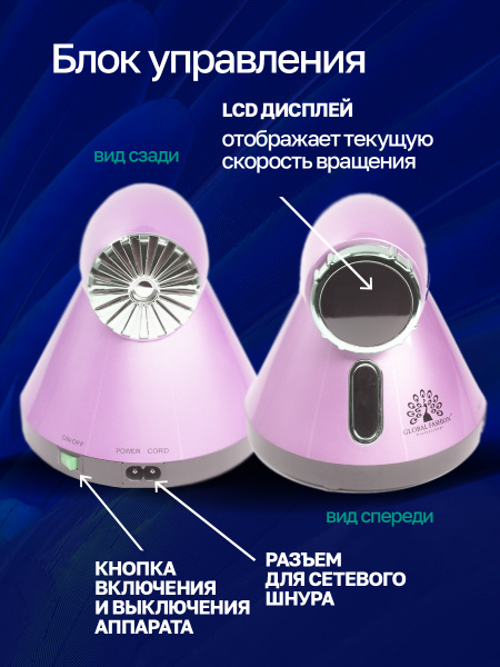 Аппарат для маникюра и педикюра GF-615, 50000 об. 80 W, розовый