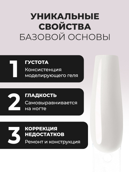 Файбер база, Fiber Base Global Fashion, 12 мл, Milk