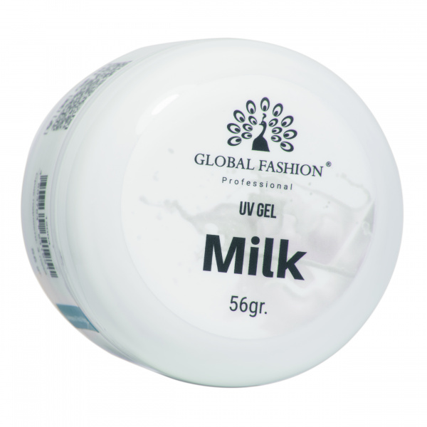 Гель для наращивания ногтей, молочный (Milk), Global Fashion, 56 гр