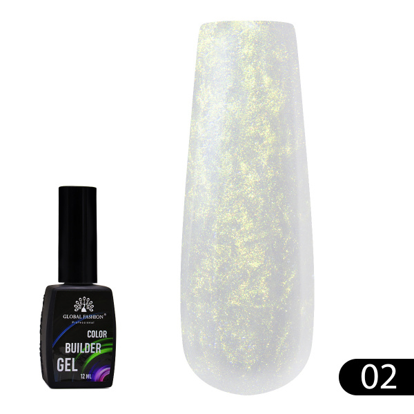 Цветной гель для ногтей Color Builder Gel 12 мл, 02