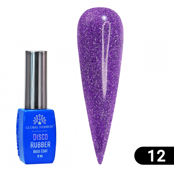 Каучуковая база Disco Opal светоотражающая Global Fashion 8 мл, 12