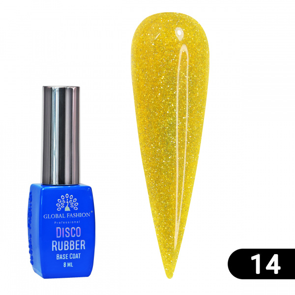 Каучуковая база Disco Opal светоотражающая Global Fashion 8 мл, 14