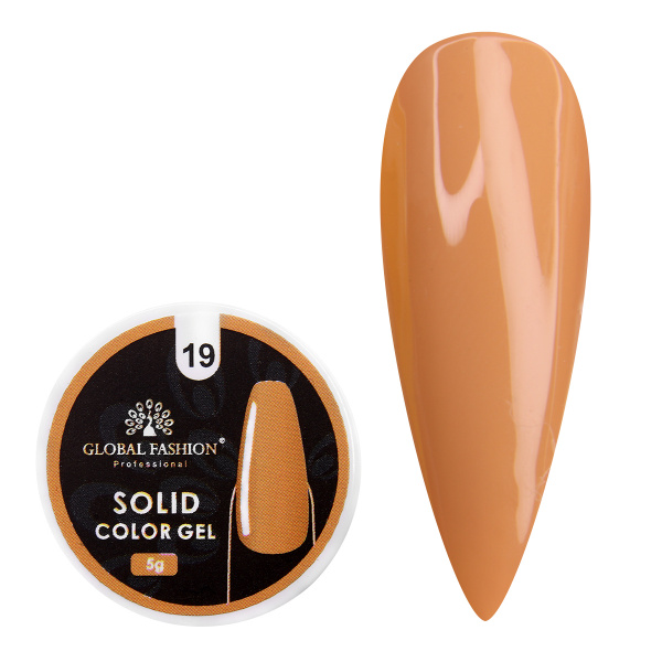 Гель-краска повышенной плотности, Solid color gel 5 гр, 19