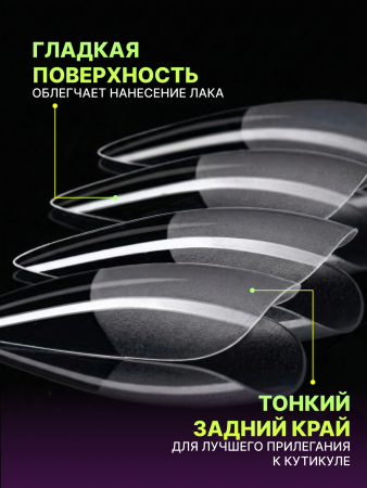 Гелевые типсы, форма "стилет", 12 размеров, 504 шт