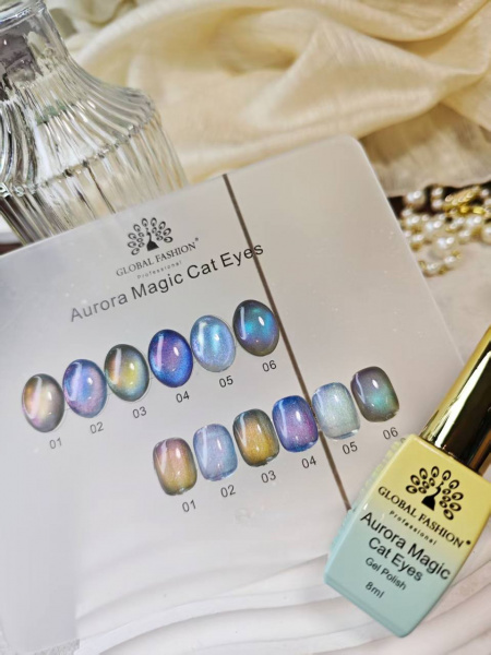 Гель лак кошачий глаз Aurora Magic, 01