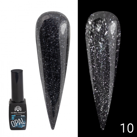 Каучуковая база Disco Opal светоотражающая Global Fashion 8 мл, 10