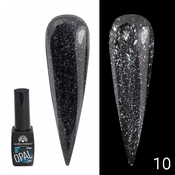 Каучуковая база Disco Opal светоотражающая Global Fashion 8 мл, 10