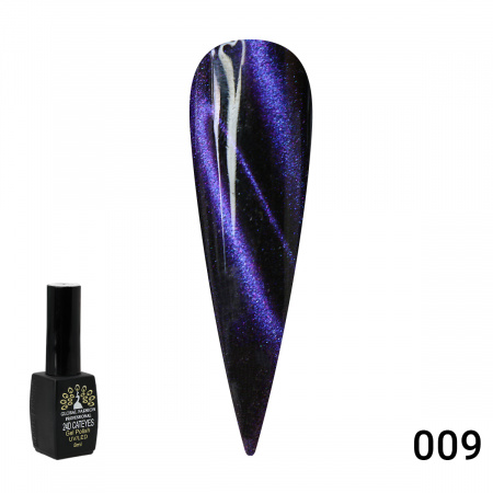 Гель лак кошачий глаз 24D Galactic Global Fashion 8 мл, 09