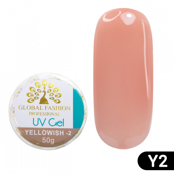 Гель для моделирования ногтей Global Fashion 50 гр Yellowish-2