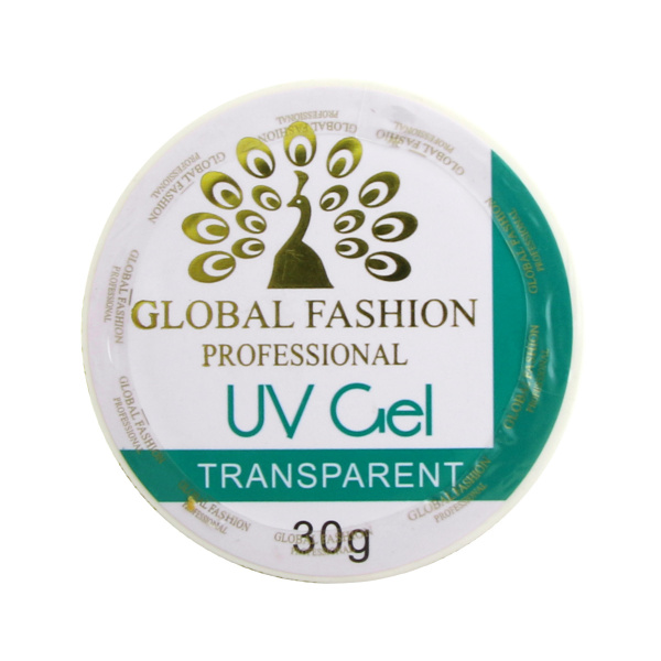 Гель для наращивания ногтей, прозрачный, Global Fashion Clear, 30 г