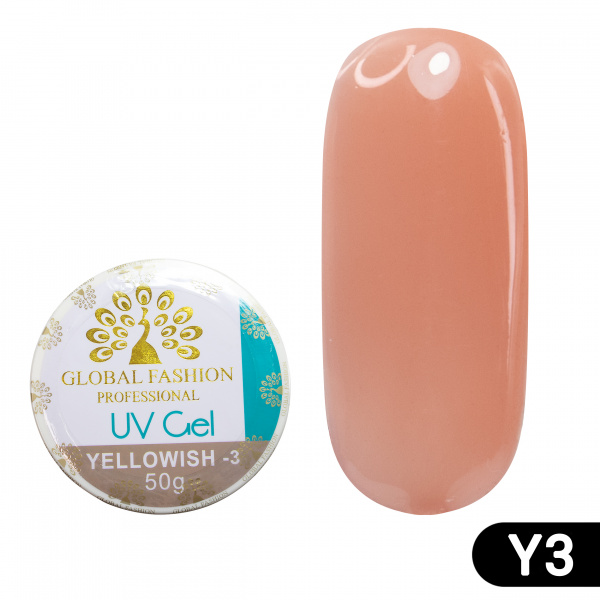Гель для моделирования ногтей Global Fashion 50 гр Yellowish-3