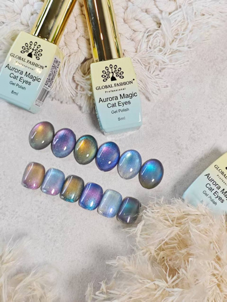 Гель лак кошачий глаз Aurora Magic, 01