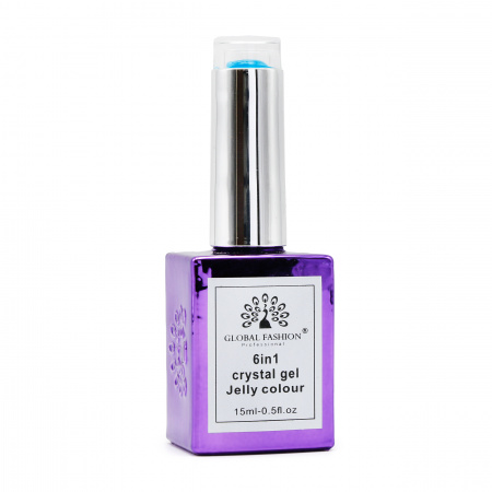 Гель для наращивания 6 in 1 crystal gel jelly colour, 15 мл, 6604