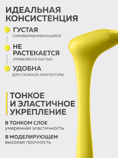 Гель для ногтей KERATIN BUILDER GEL 15g K26 неоново-лимонный