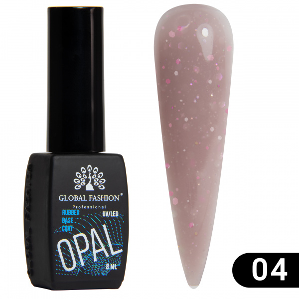 Каучуковая база Glitter Global Fashion 8 мл, 04