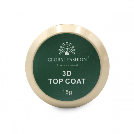 Топ для ногтей, густой,  для объемных дизайнов, 3D, Global Fashion, 15 гр