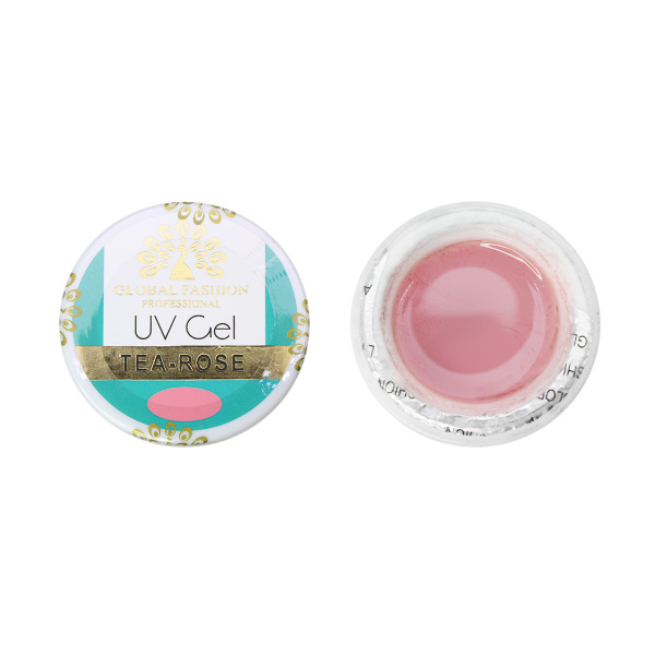 Гель для наращивания ногтей камуфляж, Global Fashion Tea Rose 15 г.
