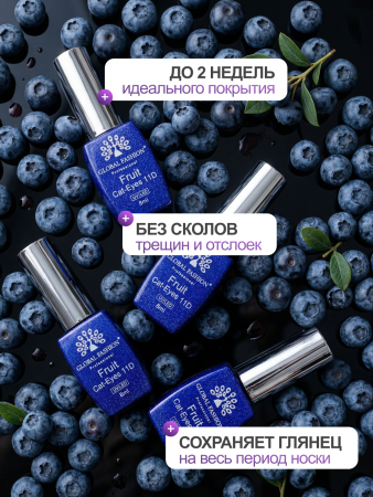 Гель лак кошачий глаз, Global Fashion, Fruit cat eyes 11D 8ml, 01, blueberry1