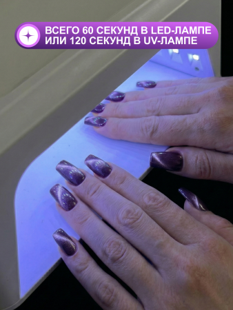 Гель лак кошачий глаз, Global Fashion, Fruit cat eyes 11D 8ml, 01, blueberry1