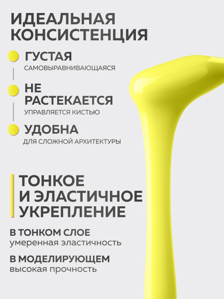 Гель для ногтей KERATIN BUILDER GEL 15g K21 банановый